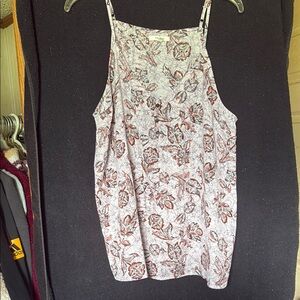 Maurices White and Brown Floral Camisole